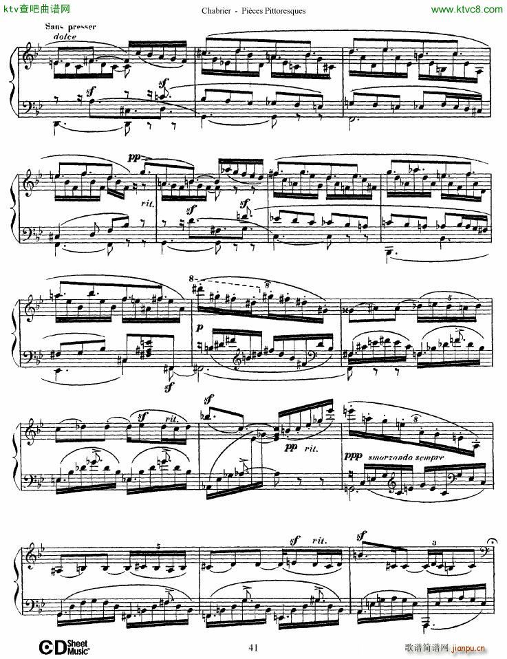 Chabrier Pi��ces Pittoresques 7 10(����V)12