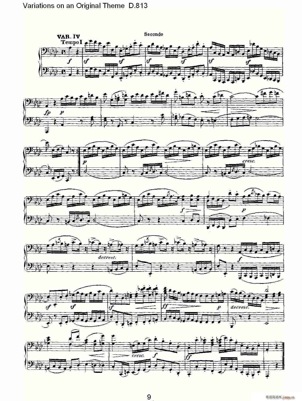 Variations on an Original Theme D.813(ʮ�ּ�����)9