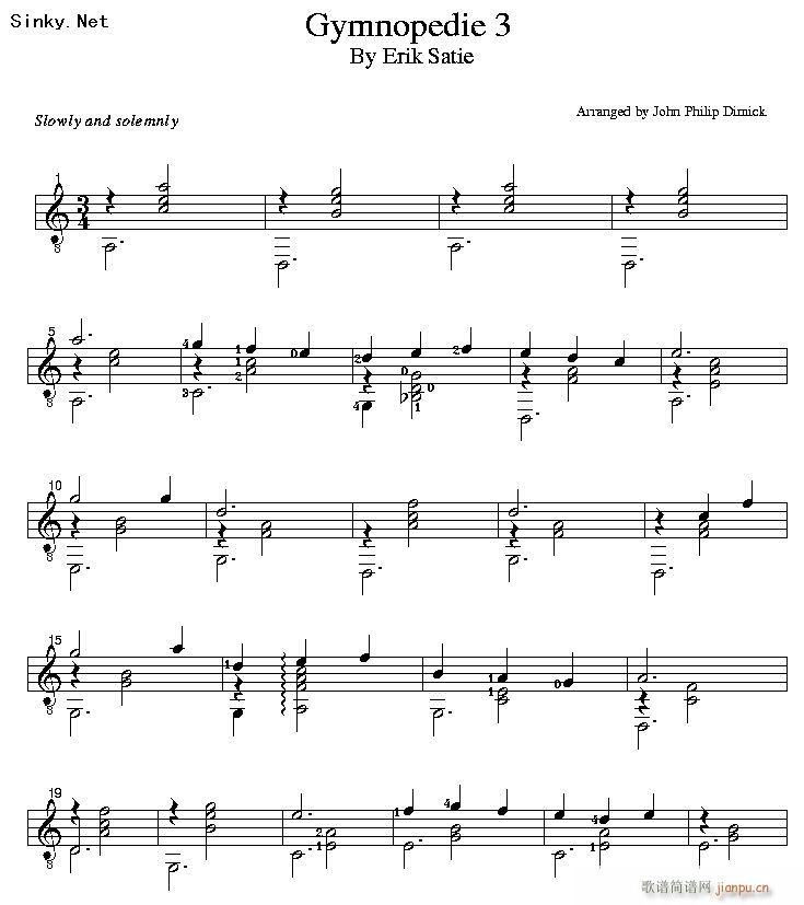 Gymnopedie 3(�����V)1