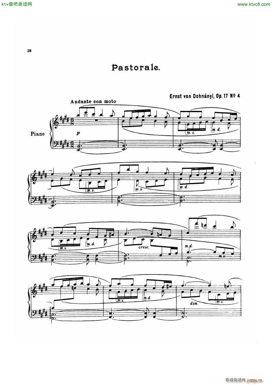 Dohnanyi 17 4 5 Humoresken Pastorale(����V)1