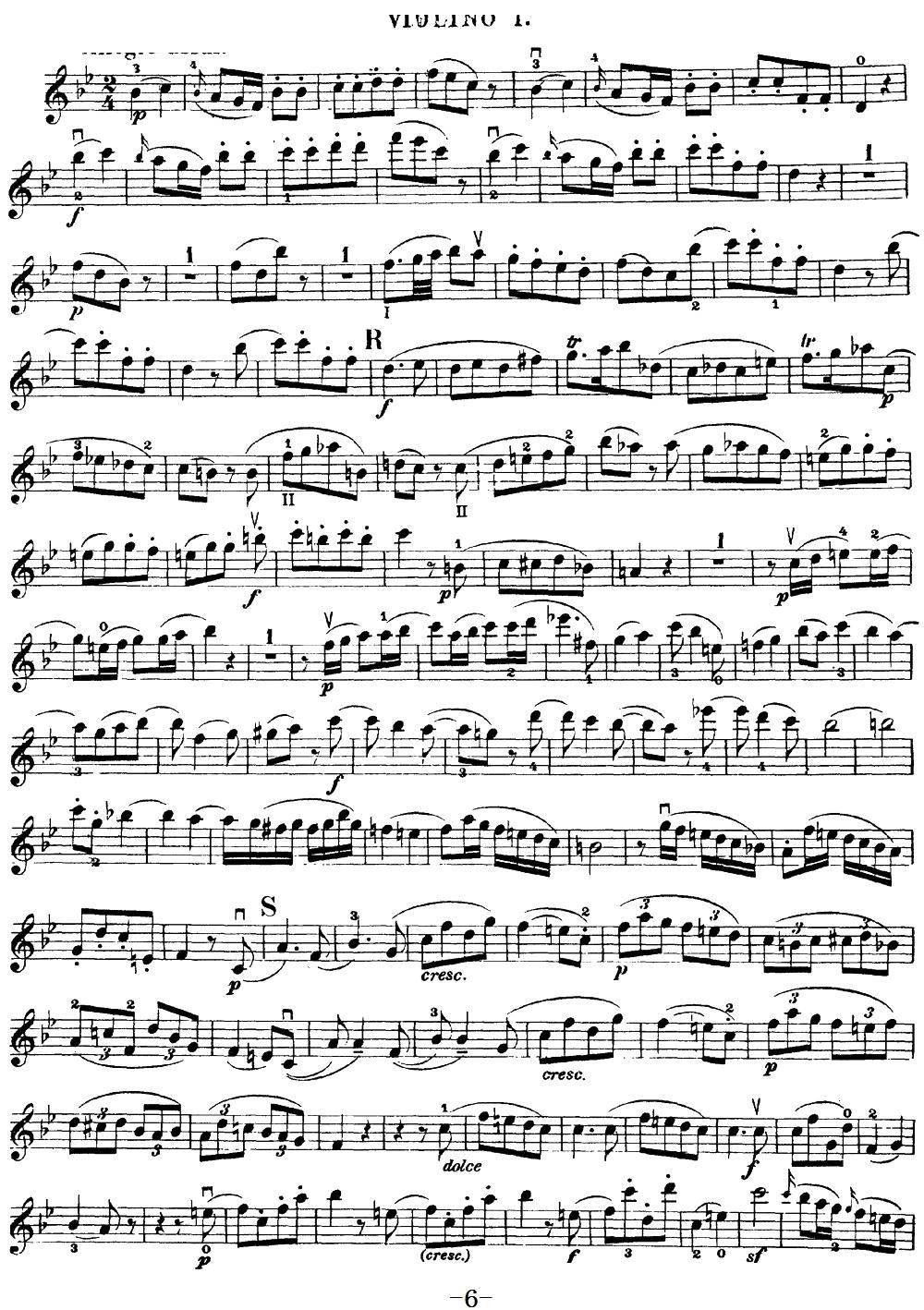 Mozart Quartet No 17 in Bb Major K 458 Violin 1(ʮ�ּ�����)6