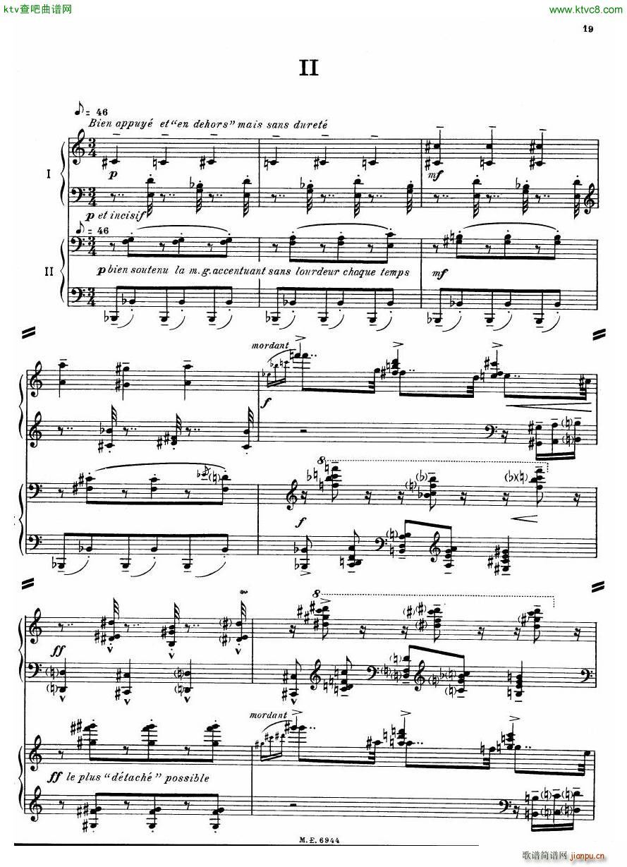 Auric Partita for two pianos(����V)19