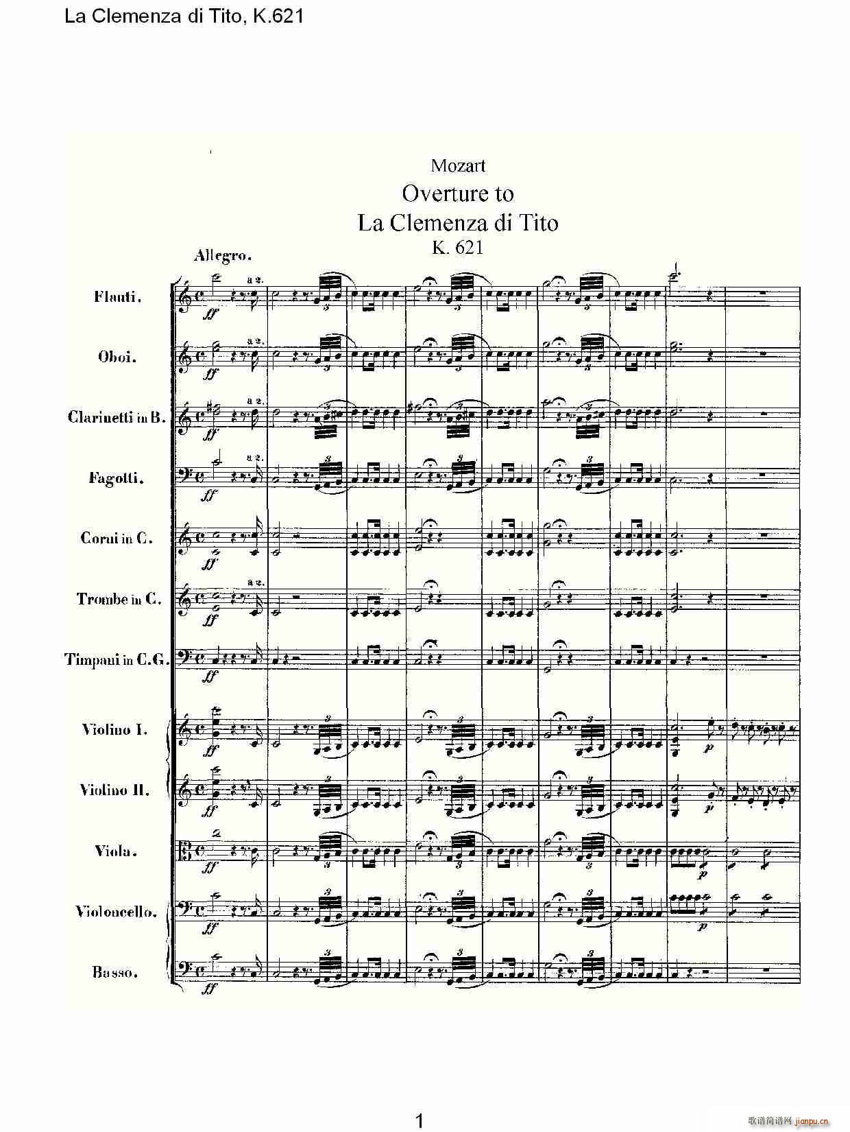 La Clemenza di Tito,K.621(ʮ�ּ�����)1
