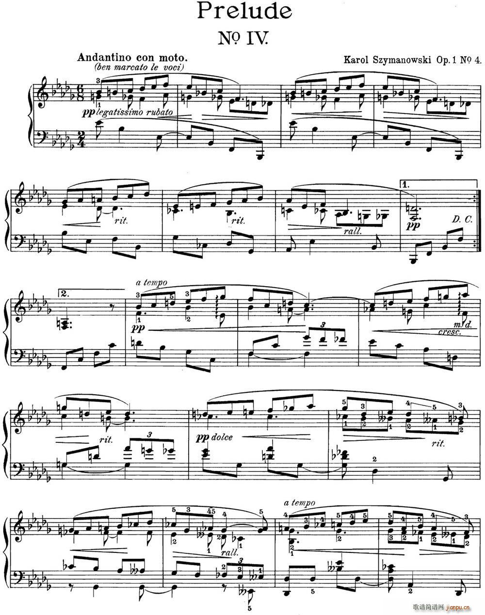 ϣ���Z��˹�� 9�����ǰ���� Op 1 No 4(����V)1