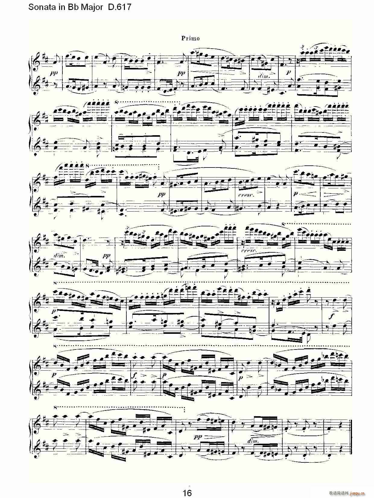 Sonata in Bb Major D.617(ʮ�ּ�����)16
