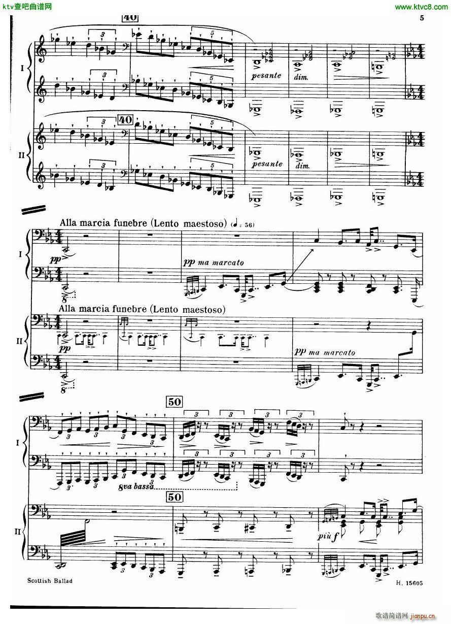 Britten Scottish Ballad op 26 arr for 2 pianos(����V)6