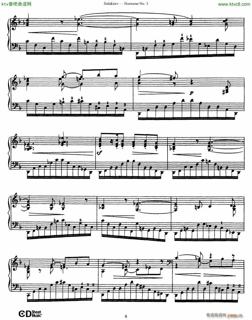 Balakirev Nocturne No 3(����V)8