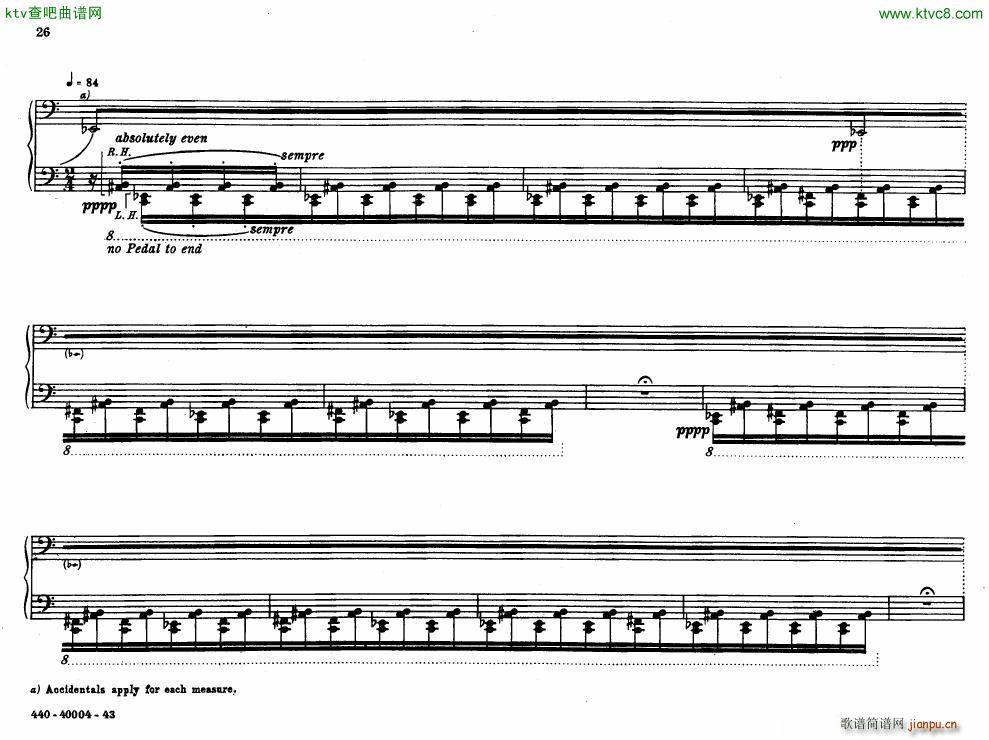 Bolcom 12 etudes for piano(����V)26