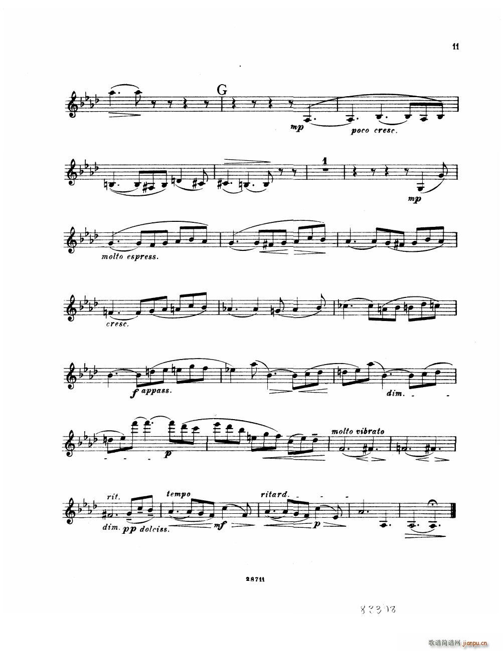 Bowen Suite for violin and piano violin part(����V)11