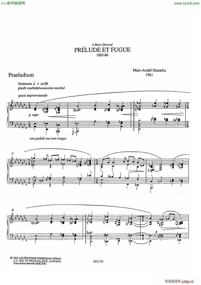 Etude No 12 Pr��lude et Fugue(����V)1