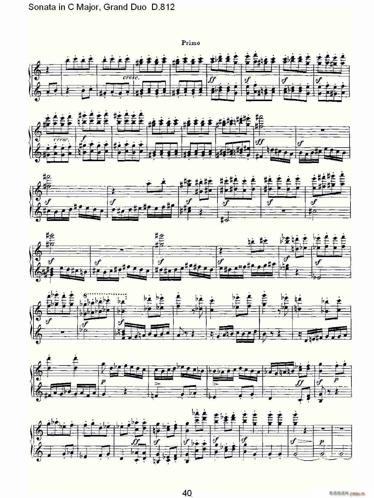Sonata in C Major, Grand Duo D.812(���V)10