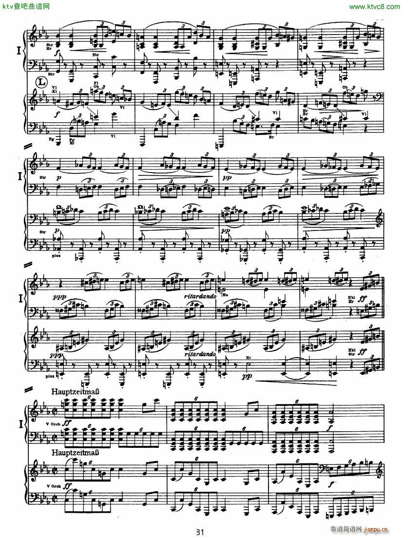 Bruckner Symphony No 4 4 hands arr ��(����V)30