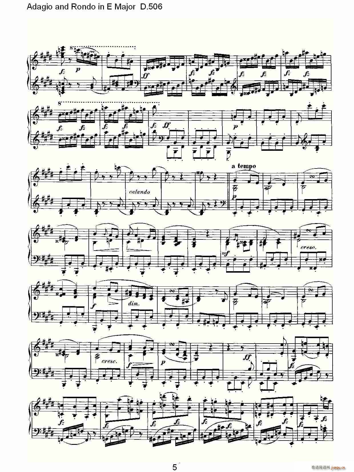 Adagio and Rondo in E Major D.506(ʮ�ּ�����)5