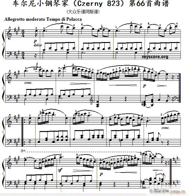 ܇(ch��)���� С��ټ� Czerny 823 ��66�� ��������ʾ(����V)1