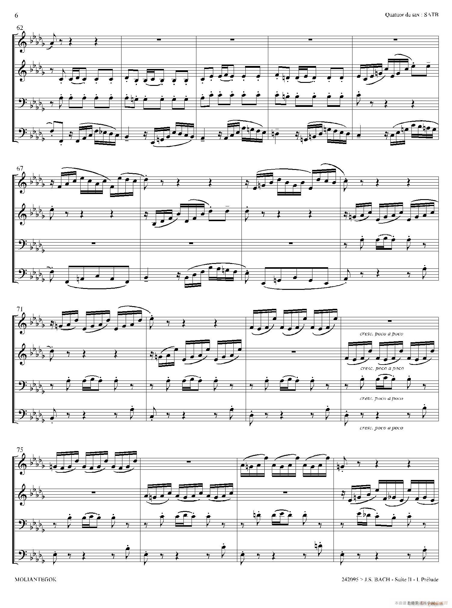 Suite anglaise No 2 BWV 807 �����M��֮�� ǰ���� ������(���V)5