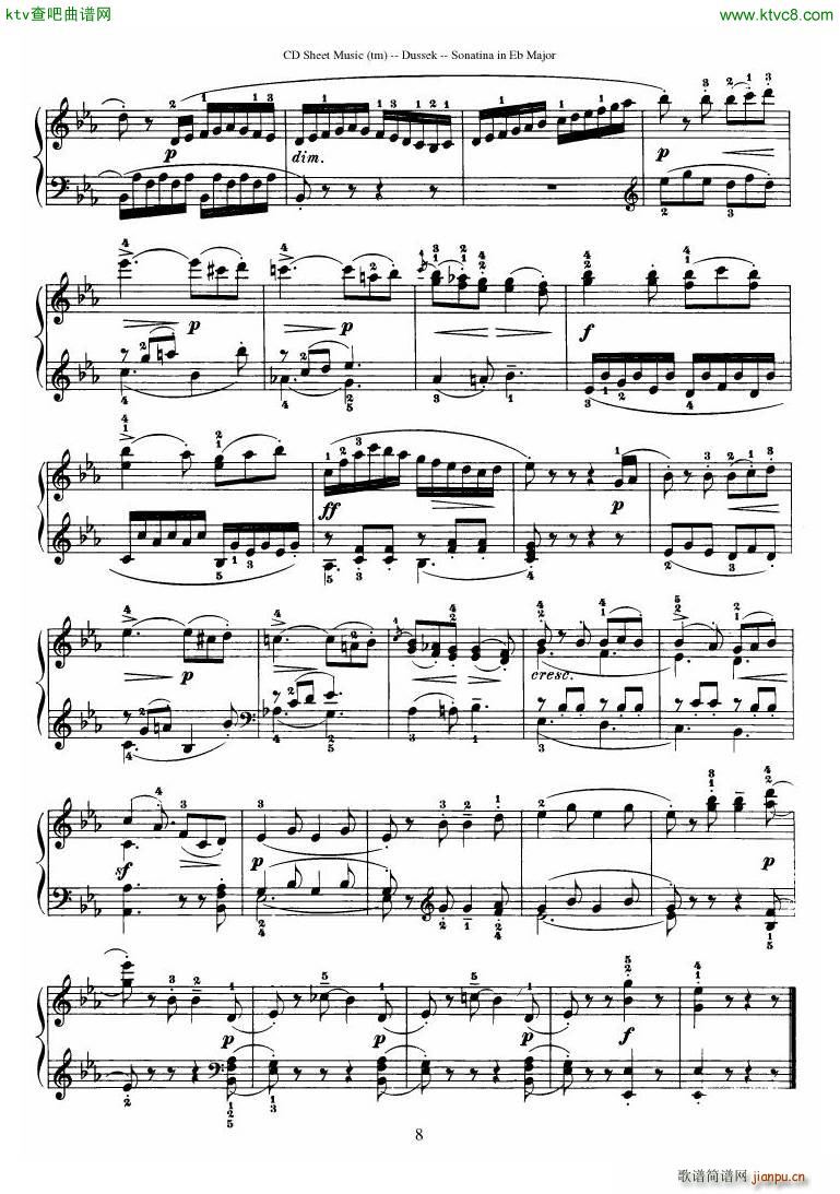 Dussek Sonatina in G Major(����V)37