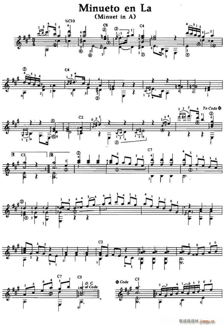 Minueto en La �ŵ伪��(�����V)1