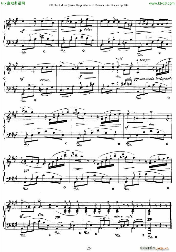 Burgmuller 18 characteristic studies op109(����V)26