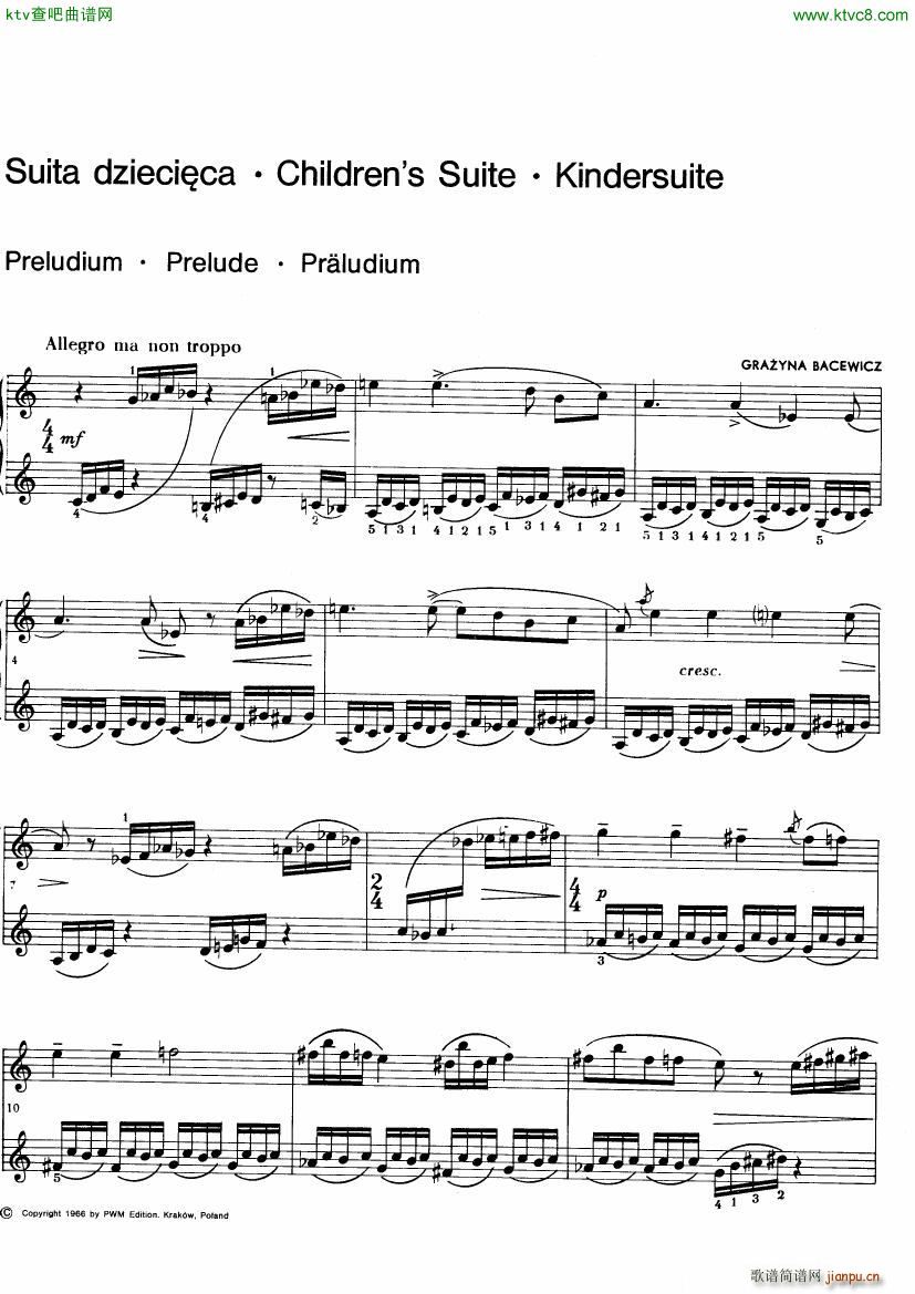 Bacewicz Childrens Suite(����V)1