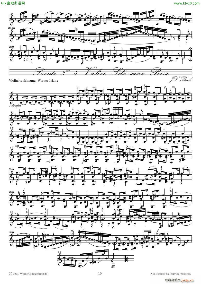 Bach JS BWV 1005 Sonata for Solo Violin in C(����V)10