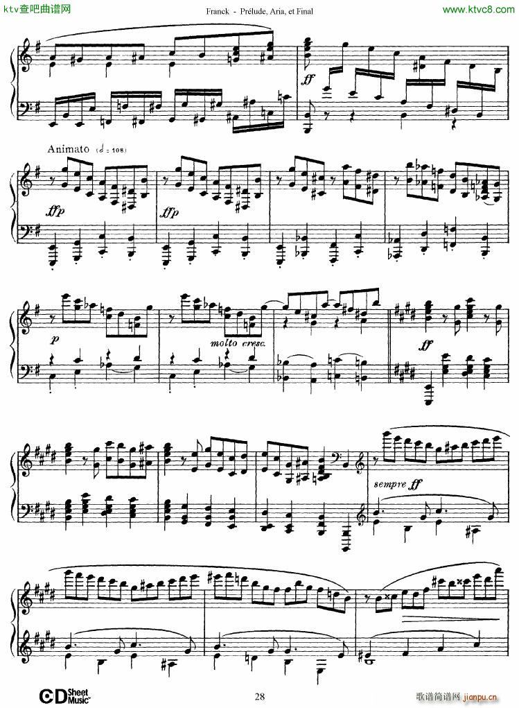 Franck Pr��lude Aria et Final(����V)28
