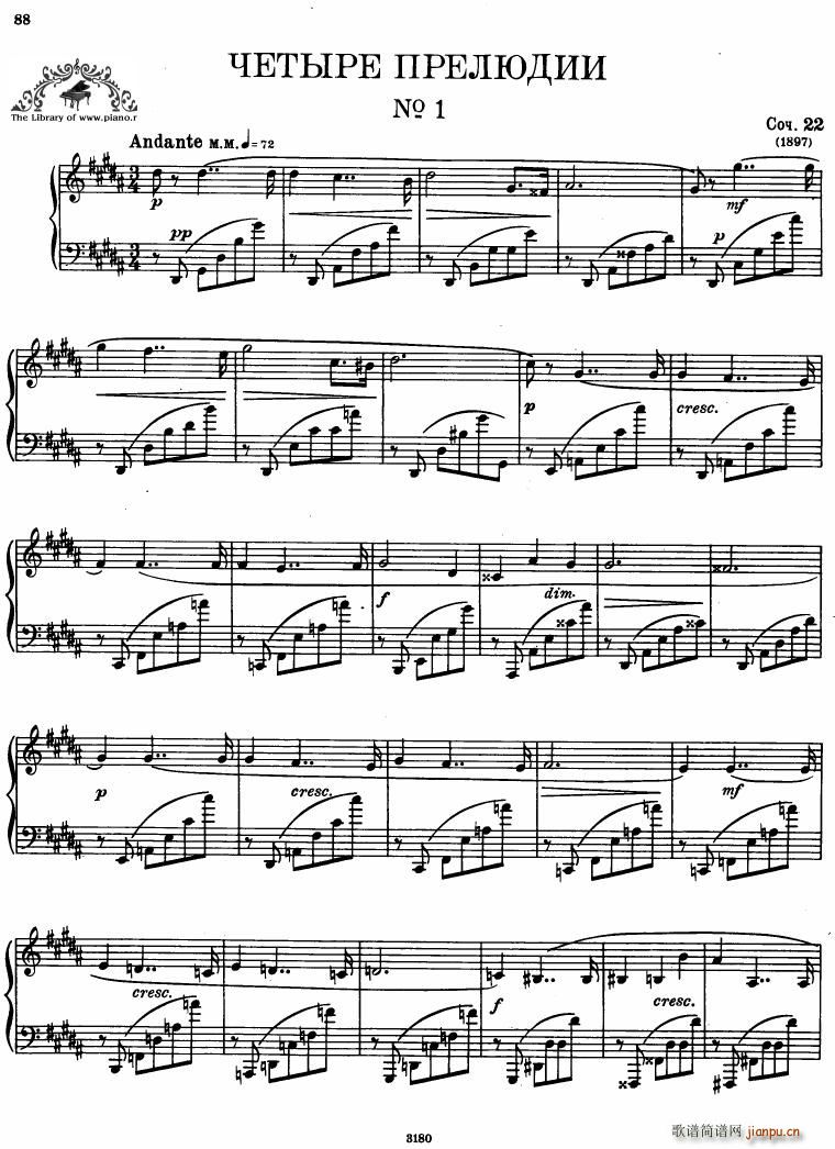 Beach Op 22 4 Preludes(����V)1