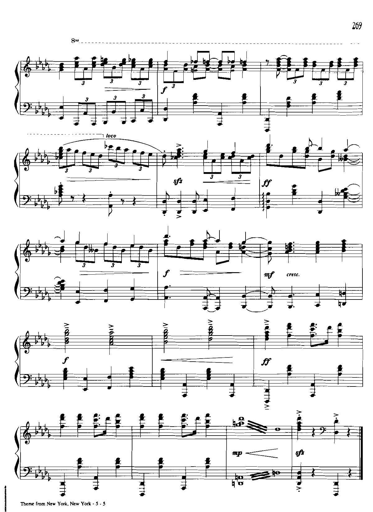 THEME FROM NEW YORK NEW YORK Dan Coates �������{ ��(����V)5