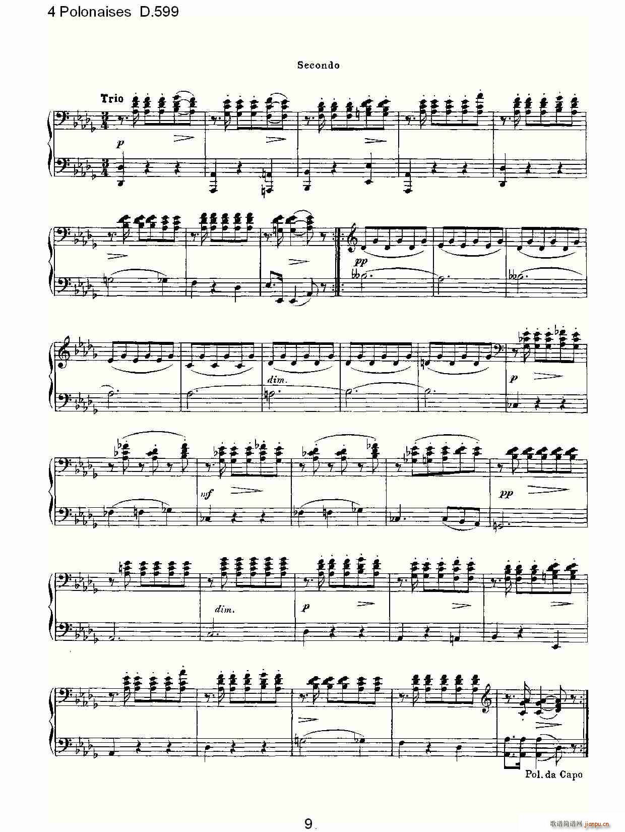 4 Polonaises D.599(ʮ�ּ�����)9