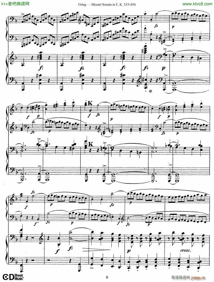 Grieg Sonata K 533 Mozart 2nd Piano Grieg(����V)8