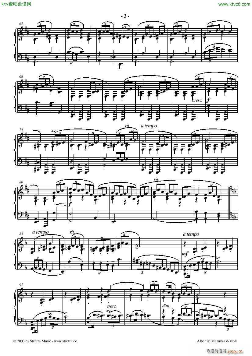 Albeniz Mazurka d Moll(����V)3