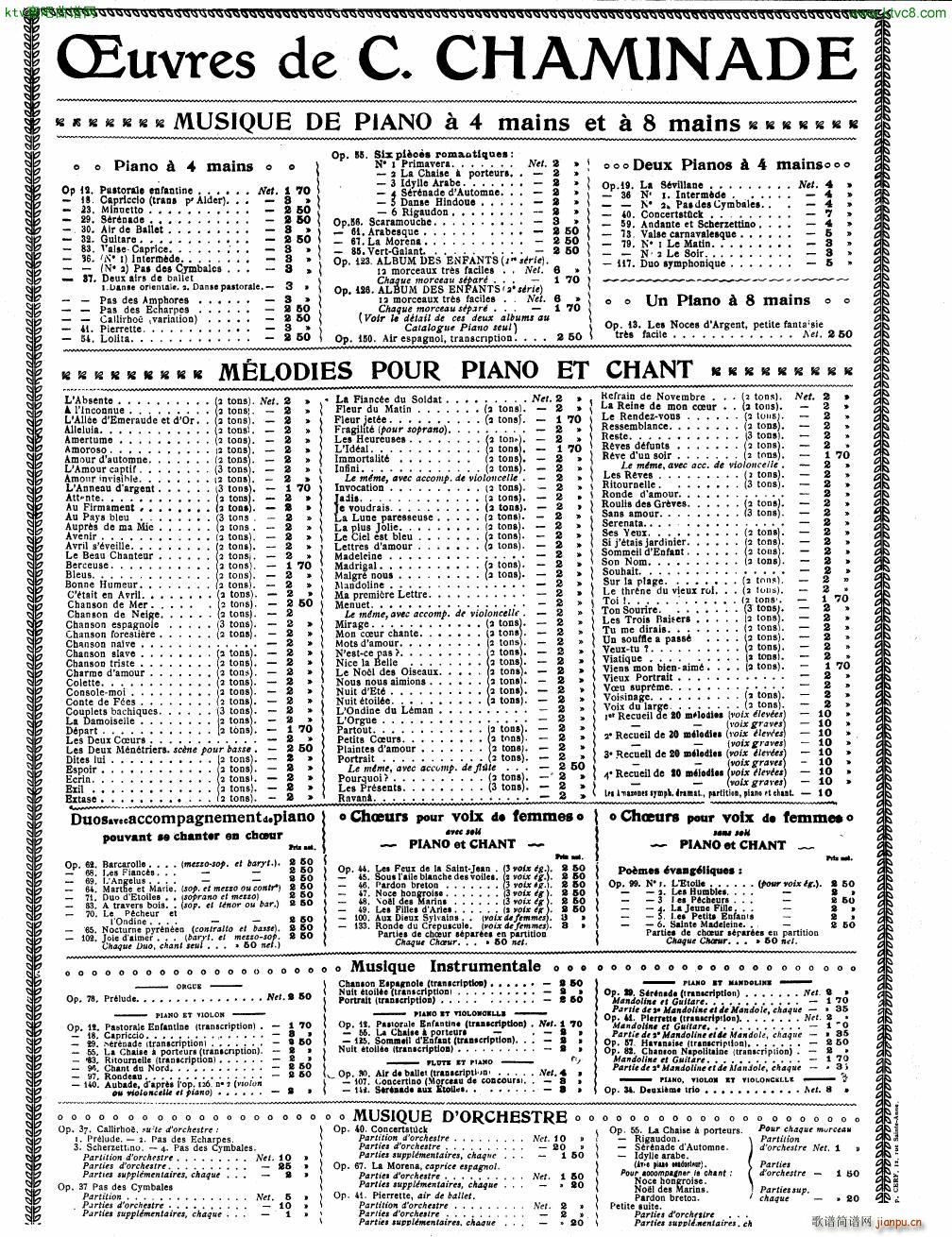 Chaminade Konzerstuck Op 40 reduction(����V)46