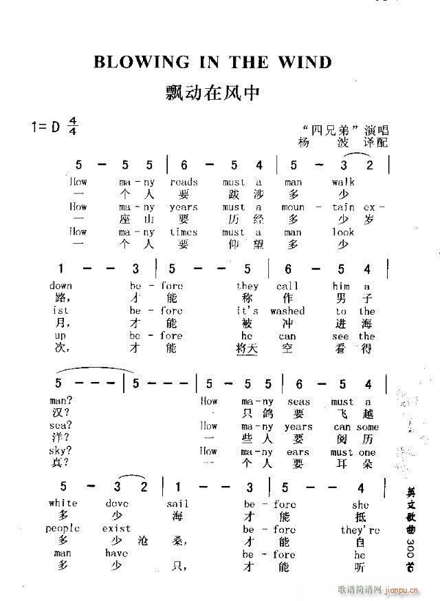 BLOWING IN THE WIND(ʮ�ּ�����)1