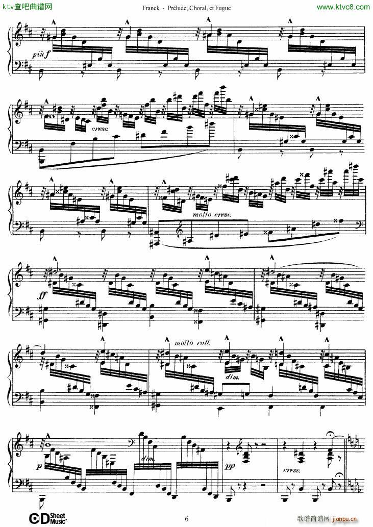 Franck Pr��lude Choral et Fugue(����V)6