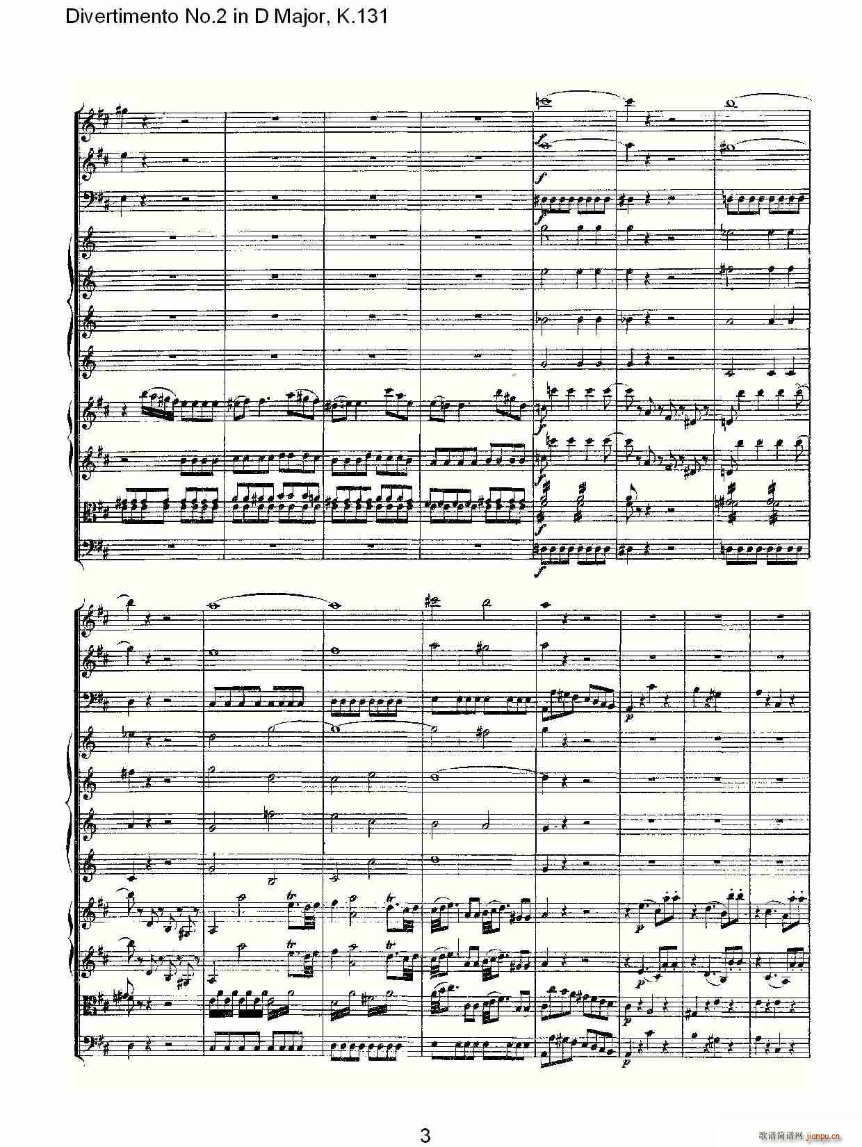 Divertimento No.2 in D Major, K.131(ʮ�ּ�����)3