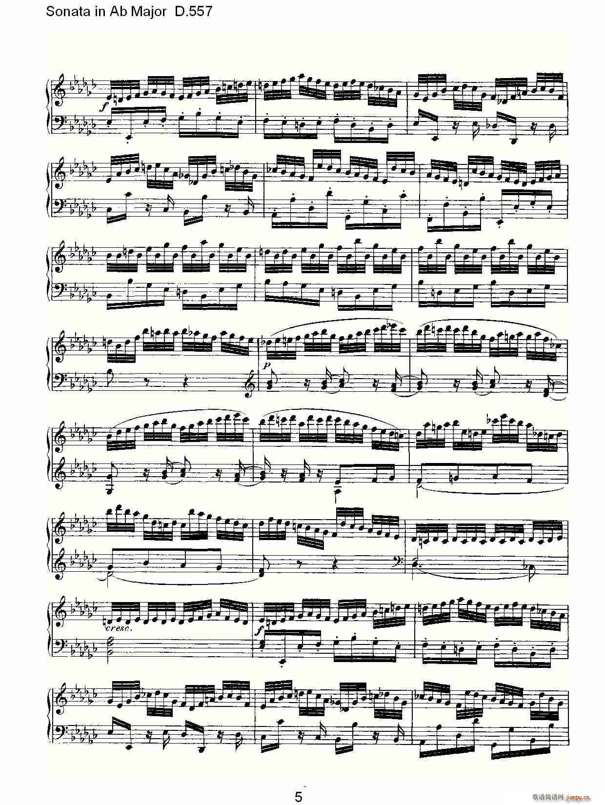 Sonata in Ab Major D.557(ʮ�ּ�����)5