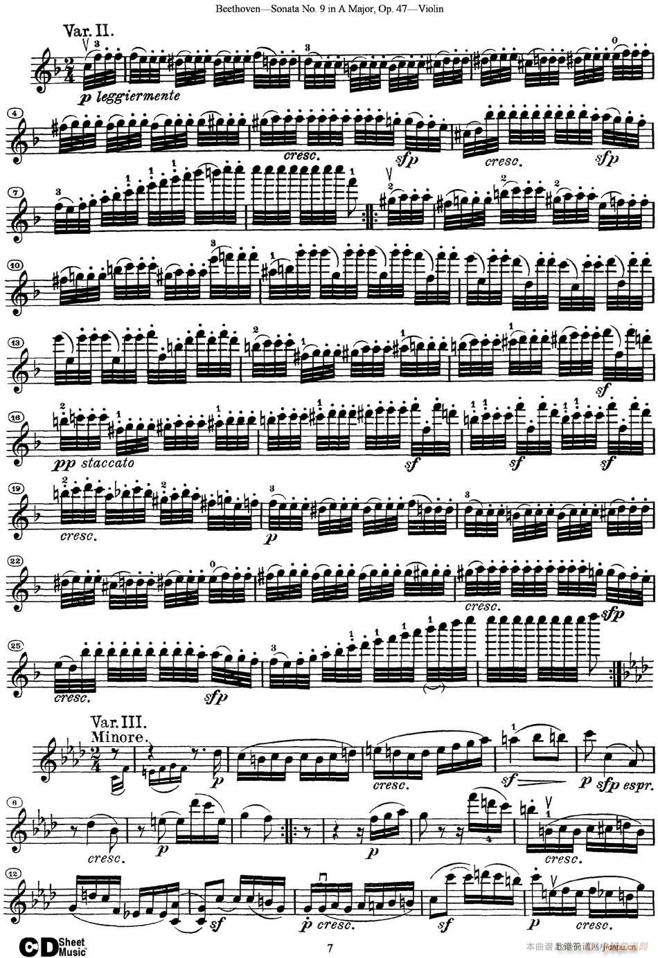 Violin Sonata No 9 in A Major Op 47(С�����V)7