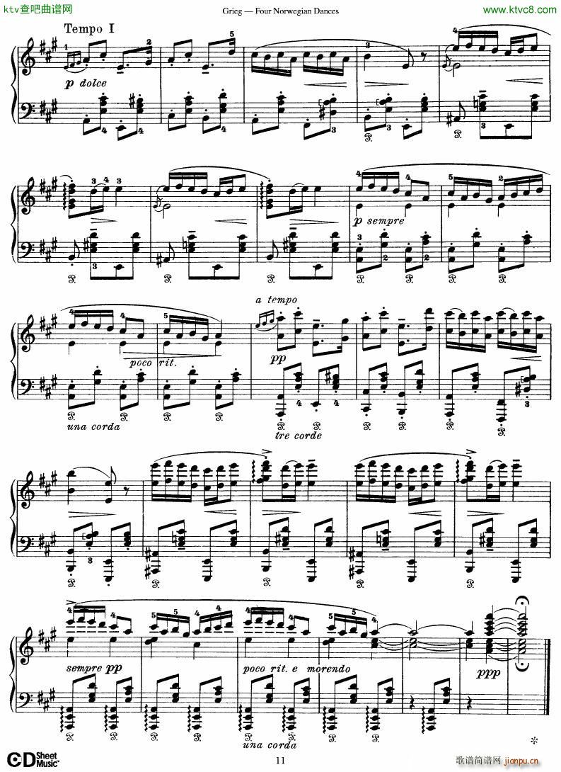 Grieg Four Norwegian Dances(����V)11