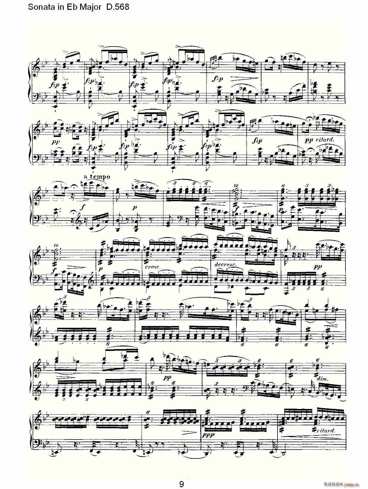 Sonata in Eb Major D.568(ʮ�ּ�����)9