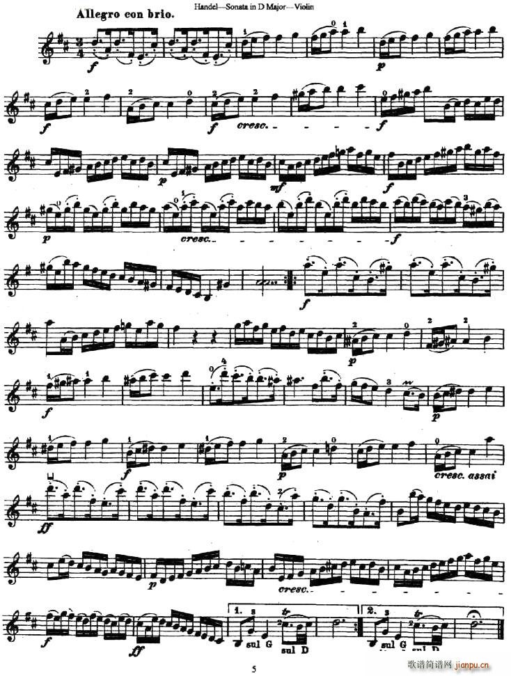 Sonata No.4 in D Major(ʮ�ּ�����)5