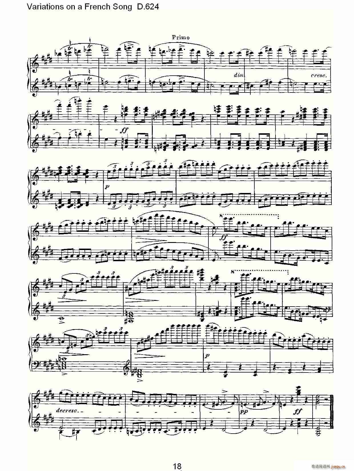 Variations on a French Song D.624(ʮ�ּ�����)18