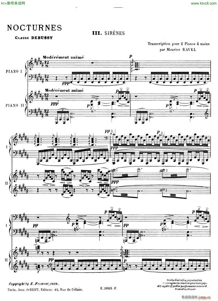 Debussy Ravel 3 Nocturnes 2pno(����V)32