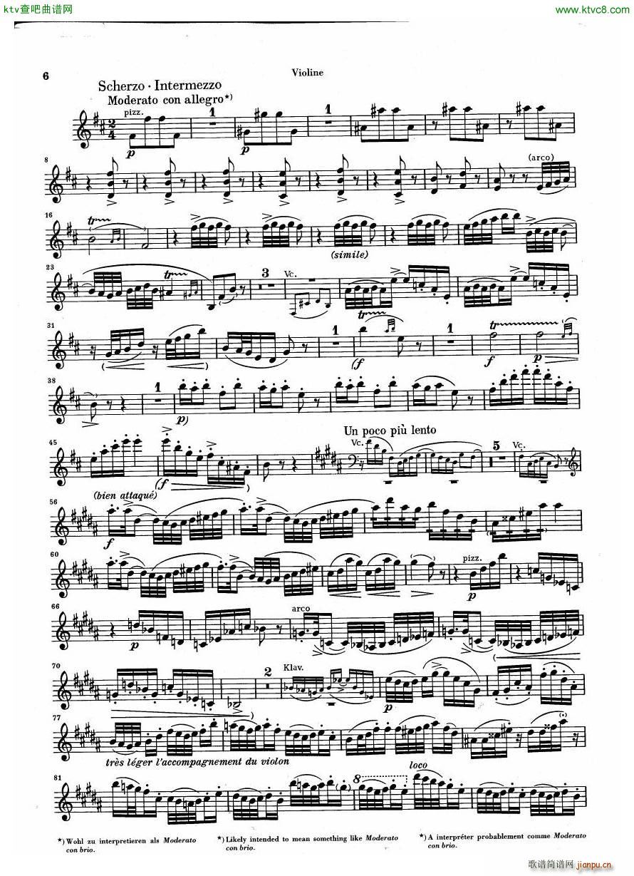 Debussy Piano Trio in G parts(����V)3