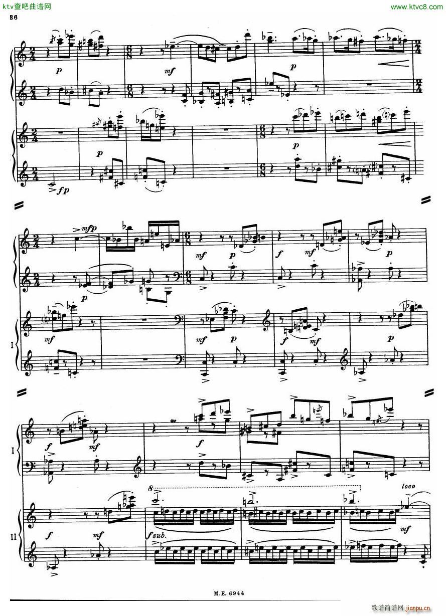 Auric Partita for two pianos(����V)36