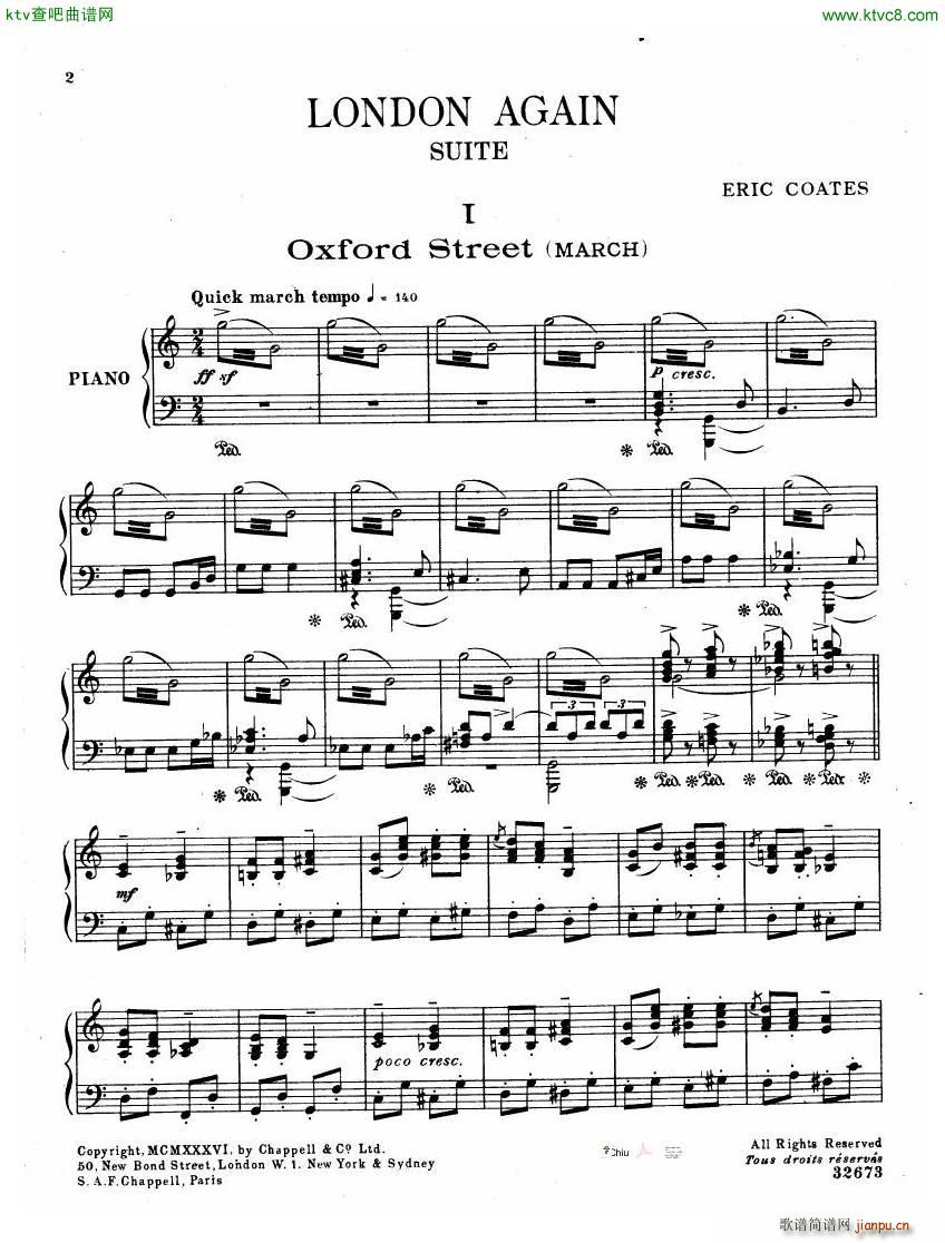 Coates London Again Piano Suite(����V)3