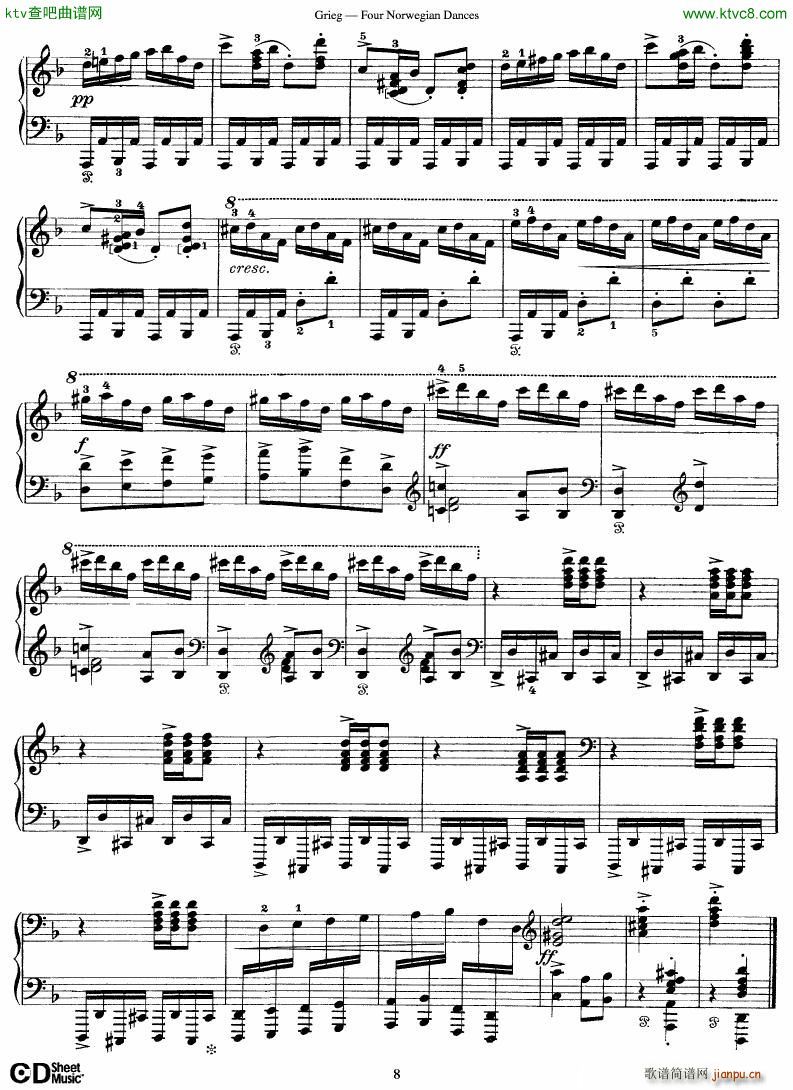 Grieg Four Norwegian Dances(����V)8