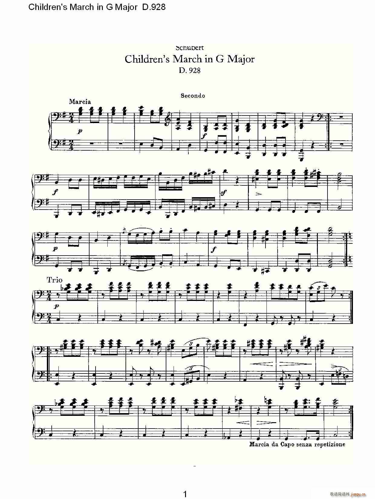 Children��s March in G Major D.928(ʮ�ּ�����)1