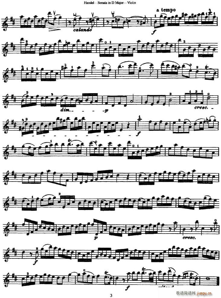 Sonata No.4 in D Major(ʮ�ּ�����)3