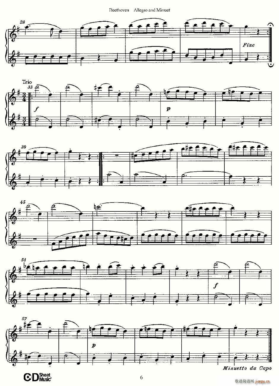 Allegro and Minuet(ʮ�ּ�����)6