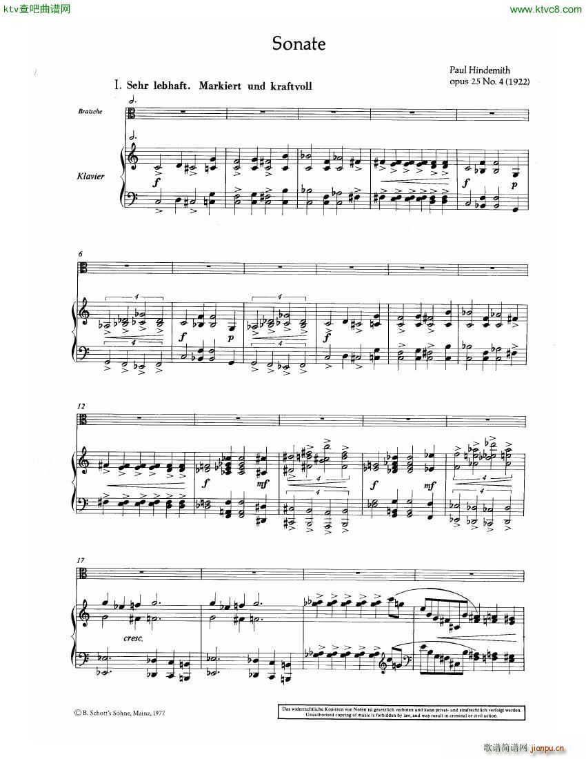 Hindemith Sonata 1 pn Part(����V)1
