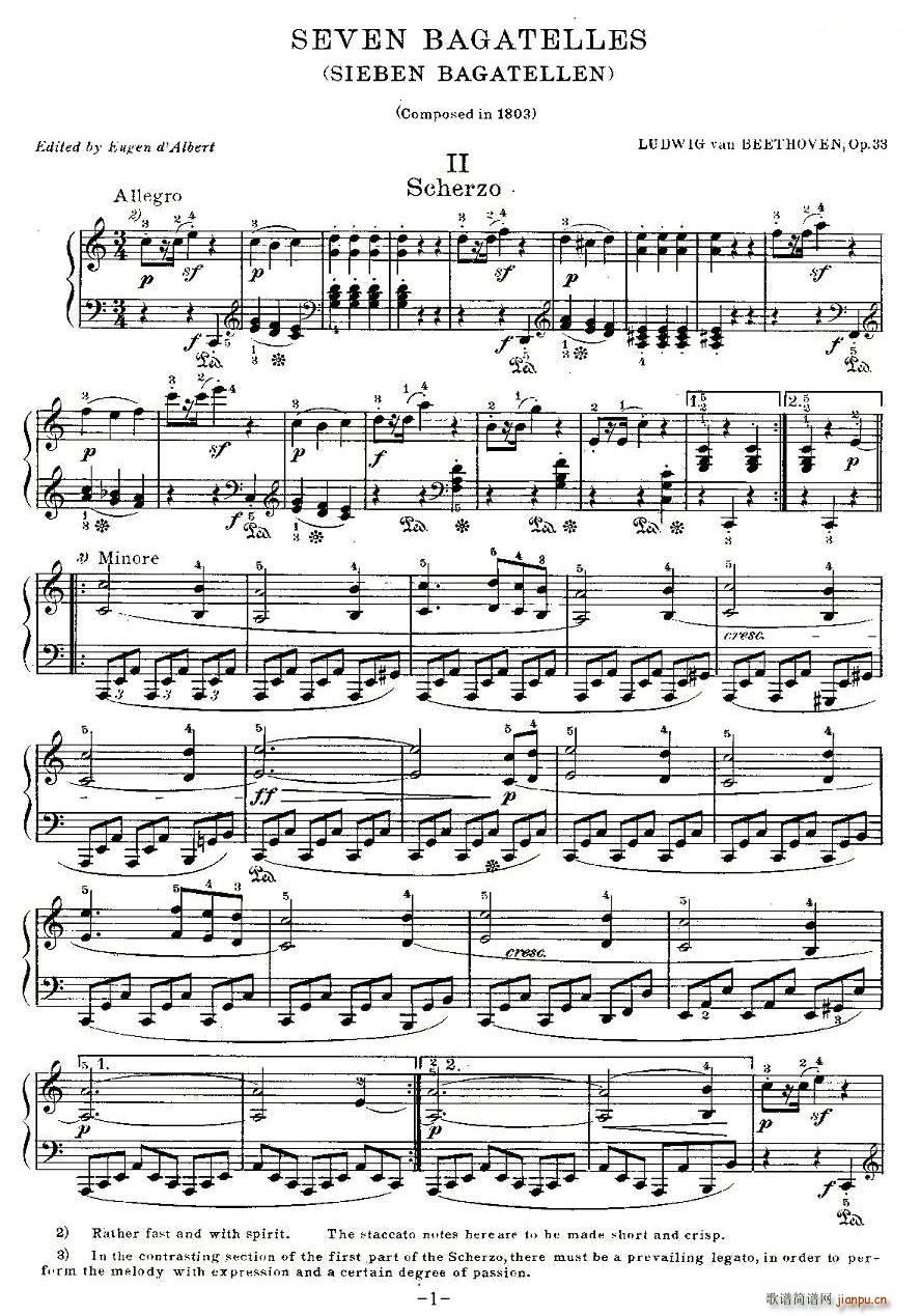 ؐ������СƷ Bagatelles Op 33 ֮��(����V)1